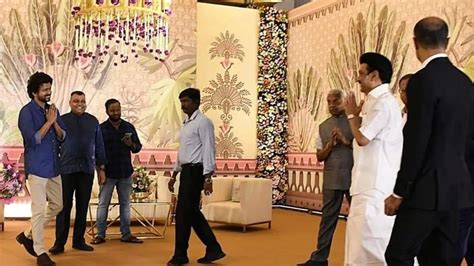 kalpathi s aghoram daughter|Vijay Meets Tamil Nadu CM MK Stalin at Wedding。